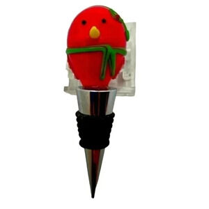 BOTTLE STOPPER With Ceramic Winter ⛄ Snow Bird Top